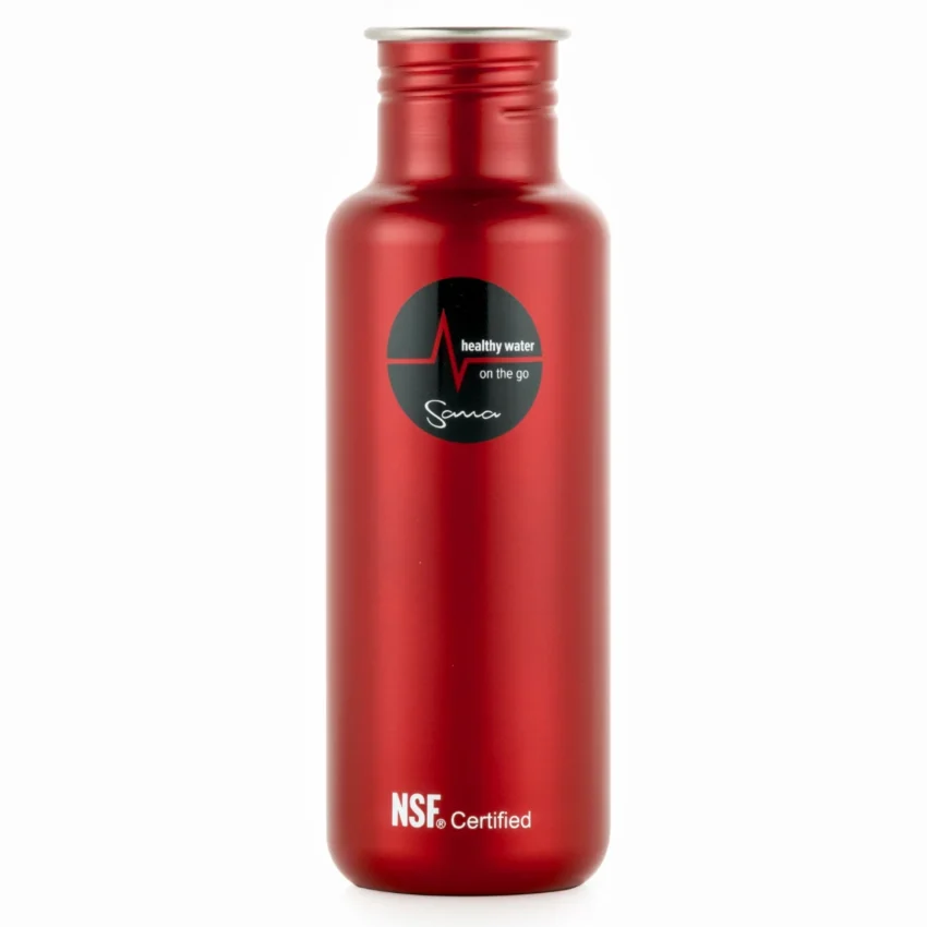 czerwona butelka ze stali nierdzewnej Sana z filtrem czerwona butelka ze stali nierdzewnej Sana z filtrem