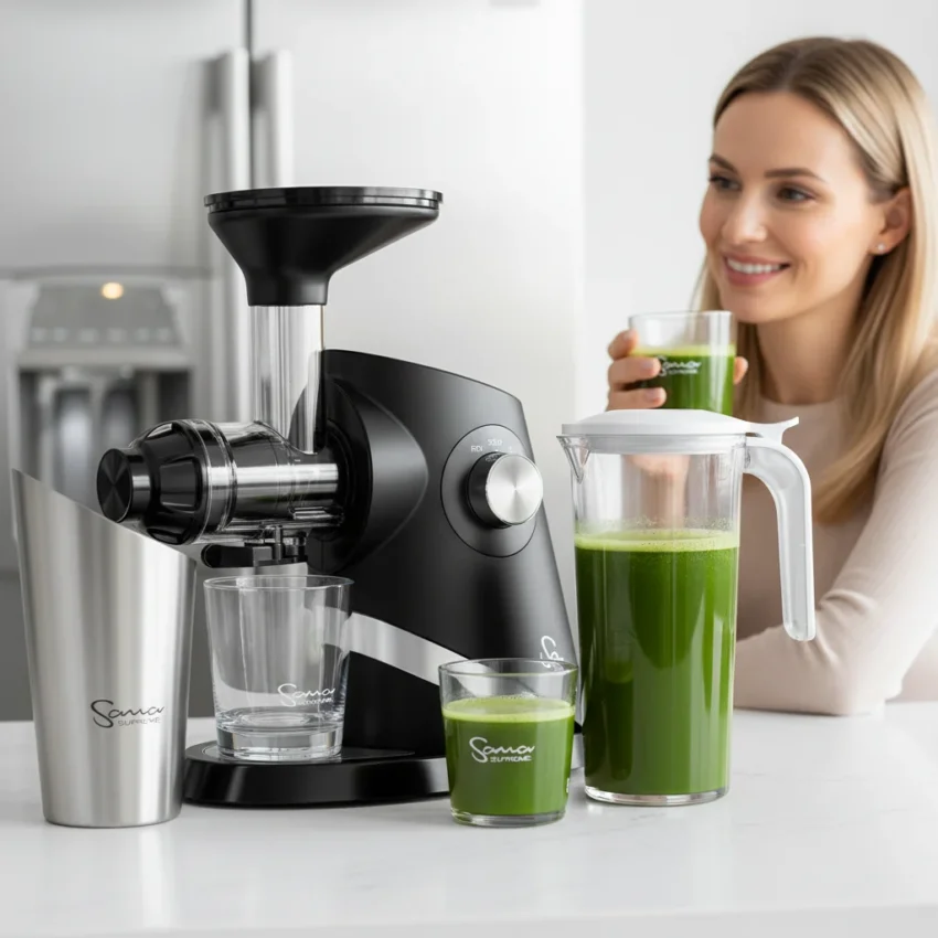 pojemnik sana pitcher II gratis wyciskarka wolnoobrotowa Sana Supreme 727 w promocji - pojemnik próżniowy Sana Pitcher II gratis