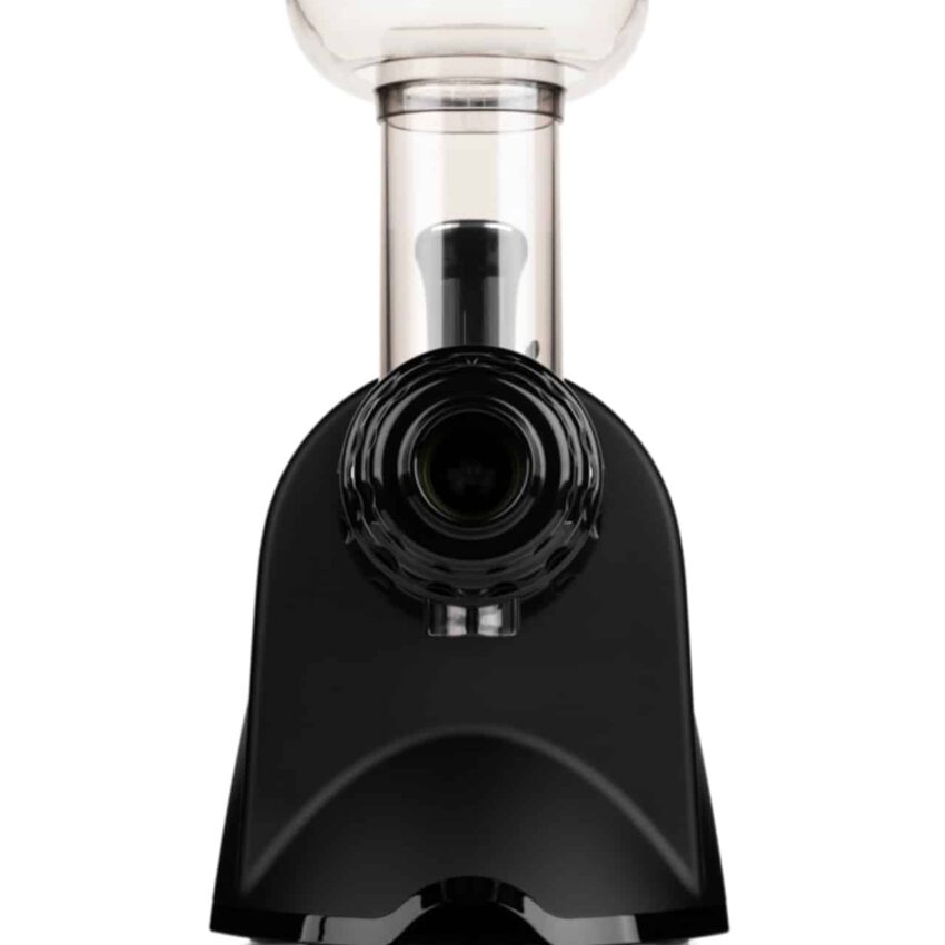 przód wyciskarki Sana 606 Sana 606 idealna do zielonych liści i twardych, włóknistych składników