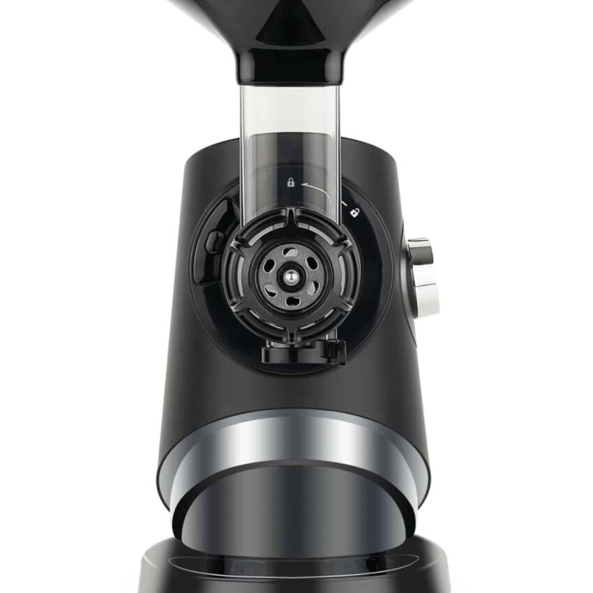 Przód wyciskarki Sana 727 Sana 727 z dociskiem pulpy w celu zapewnienia najlepszej jakości soku